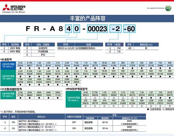 FR-A840-06100-2-60（250K)型號(hào)參數(shù)表